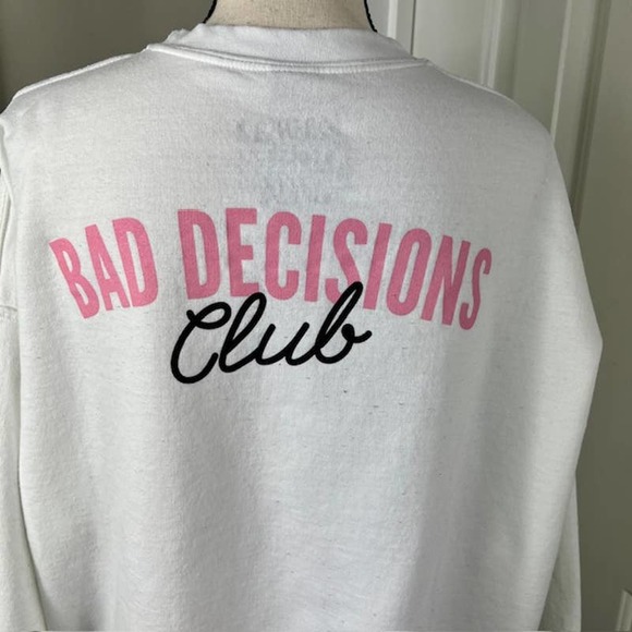 Bad Decisions Club Graphic Crewneck Sweatshirt - Picture 4 of 6